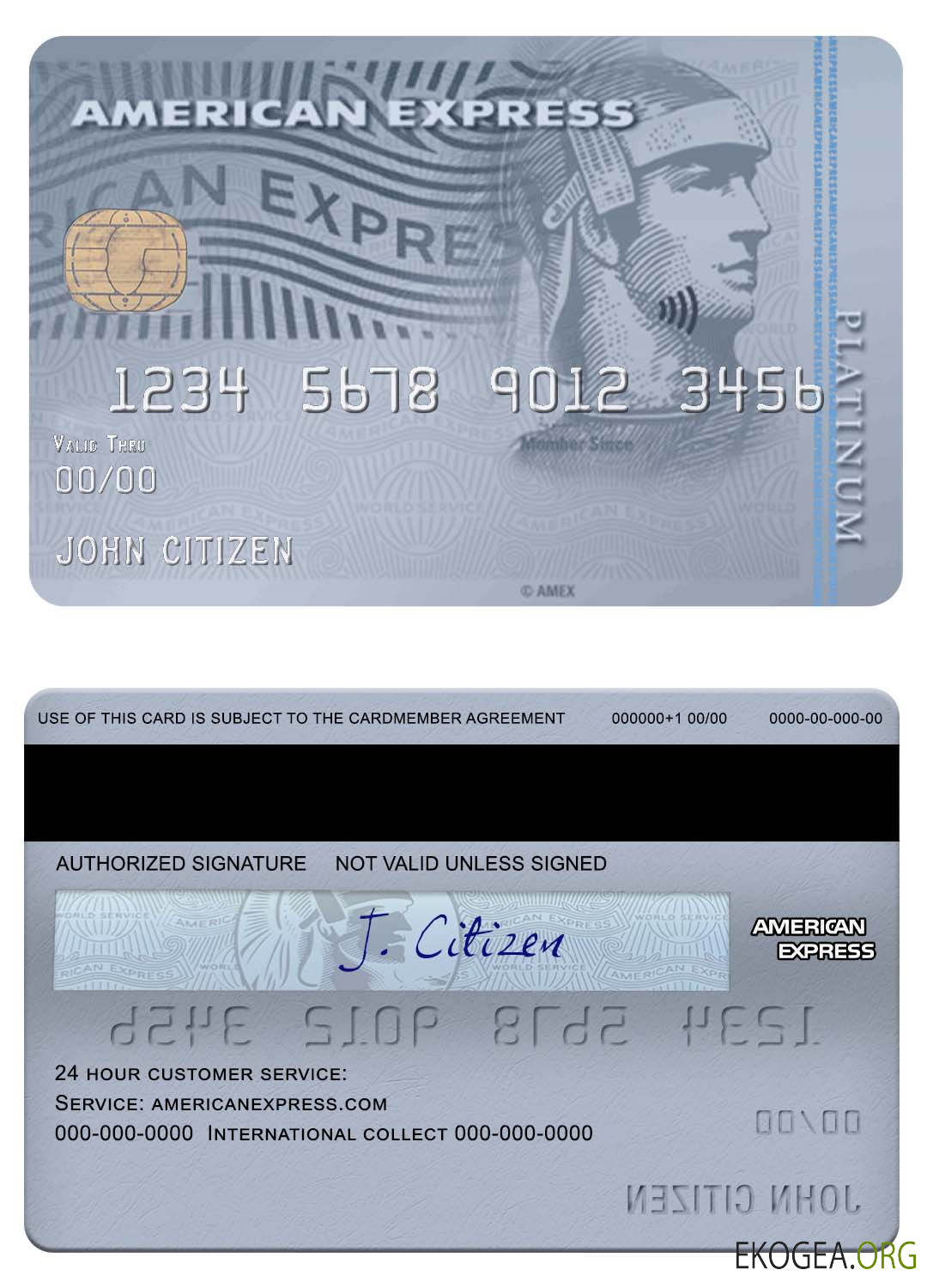 Carte amex platine de la Banque de l'Ouest des États Unis